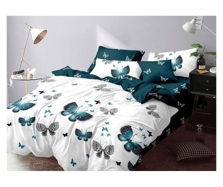 Set pat dublu, bumbac satinat, 6 piese, Casa de Vis, R60-338