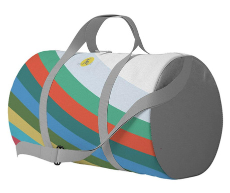 Geanta Voiaj Handmade, Travel Duffle Bag Original Mulewear, Abstract Avalansa de Culori, Color Avalanche, Multicolor, 33 L