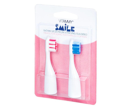 Set 2 rezerve periuta de dinti VITAMMY Smile, Albastru-Roz