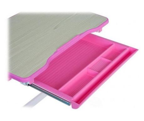 Set birou si scaun copii reglabil pe inaltime Pico III roz