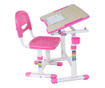 Set birou si scaun copii reglabil pe inaltime Pico III roz