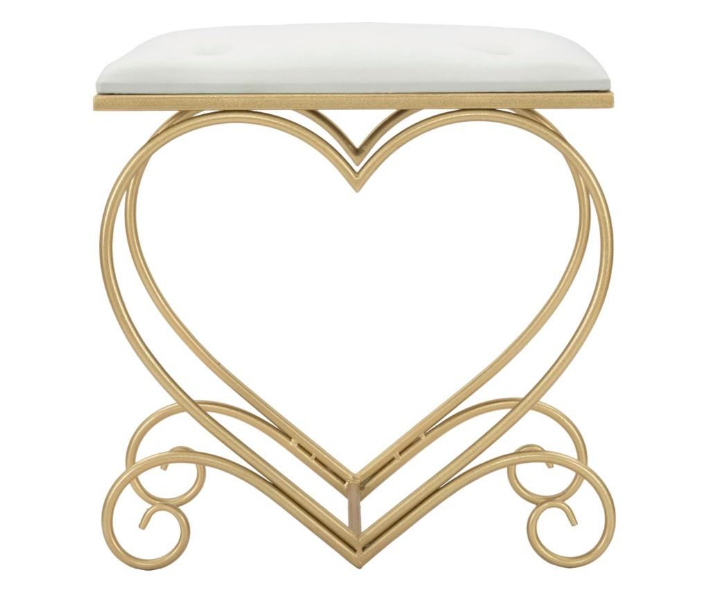 Stol srce krem cm 50x37,5x51,5 - 2