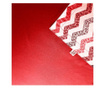 Покривка с две лица EloraVala Hypnotic, 120/120см, 100% памук, червен