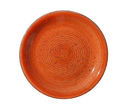 Farfurie intinsa Tognana, Louise Art Orange, ceramica, 27x27x3 cm