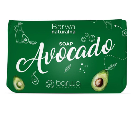 Sapun cu avocado si glicerina, 100 g, Barwa Cosmetics