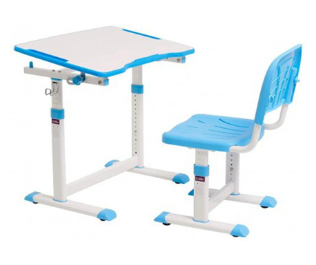 Set birou si scaun copii reglabil pe inaltime Oly albastru