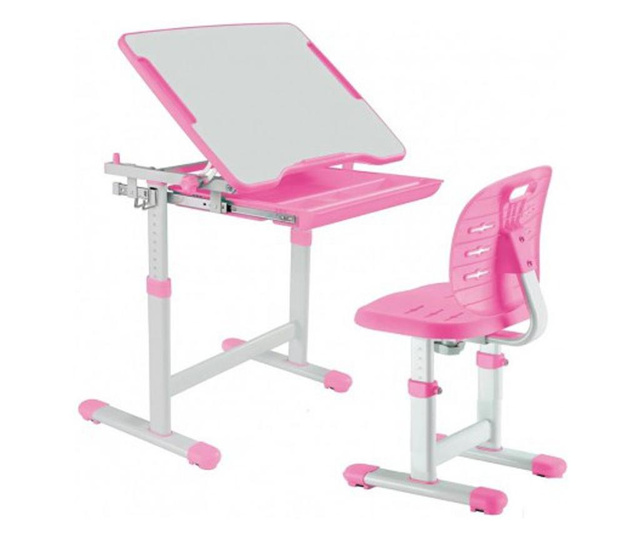 Set birou si scaun copii reglabil pe inaltime Pico III roz