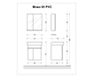 Шкаф mina, 55см, горен, водоустойчив, влагоустойчив, огледални врати, подвижен рафт Mina