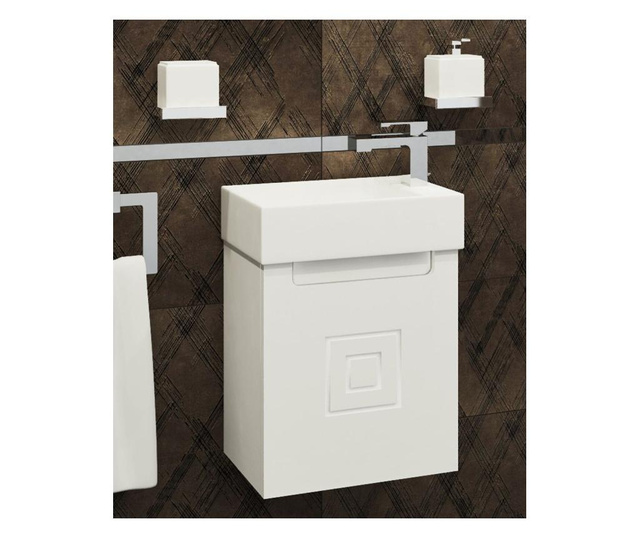 Комплект sarah, за баня, долен и горен шкаф, водоустойчиви, влагоустойчиви, pvc18СМ Sarah