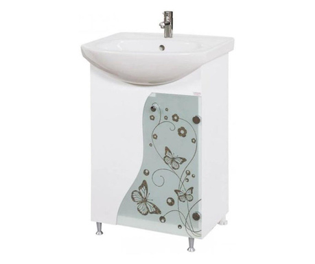 Долен pvc шкаф за баня с умивалник Макена Елит, самостоящ, водоустойчив