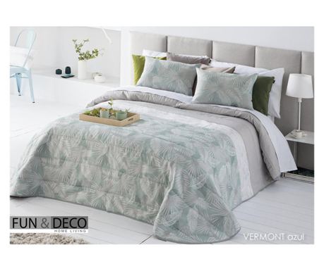 Кувертюра vermont azul + 2 бр калъфки 40*60 см.  235х270 см.