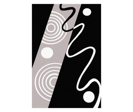 Килим Флория абстракт черен  200x290 см