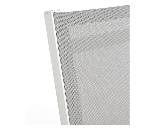 Scaun pliabil de exterior Bizzotto, Elin White, alb/gri, 57x47x88 cm