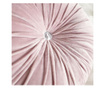 Perna decorativa rotunda catifea soft roz prafuit 33 cm