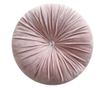 Perna decorativa rotunda catifea soft roz prafuit 33 cm