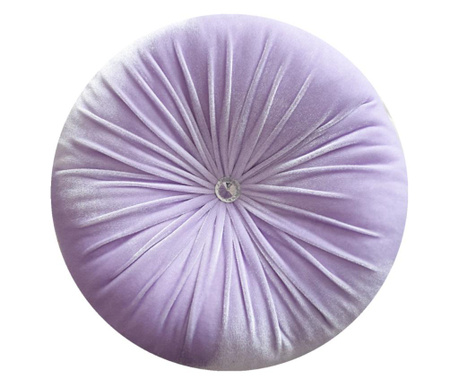 Perna decorativa rotunda catifea lila pastel 33 cm