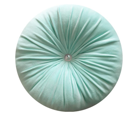 Perna decorativa rotunda catifea soft verde menta 33 cm