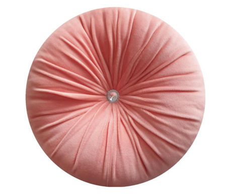 Perna decorativa rotunda catifea soft somon 33 cm