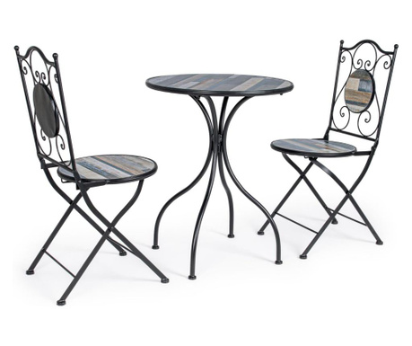 Комплект градинска маса с 2 сгъваеми столове Huston