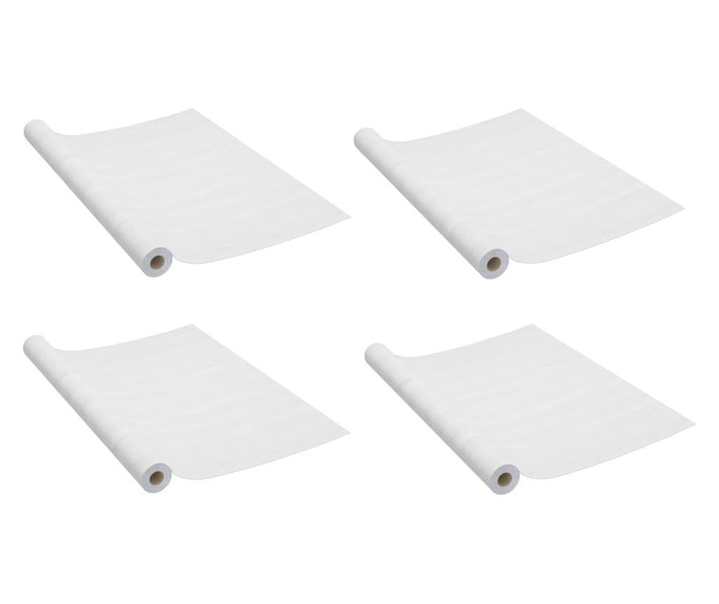 Samolepilne folije za vrata 4 kosi bel les 210x90 cm PVC - Vivre