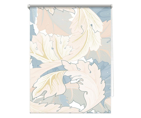 Rulou textil cu print, opac, verso alb, design floral 8, multicolor  80x150 cm