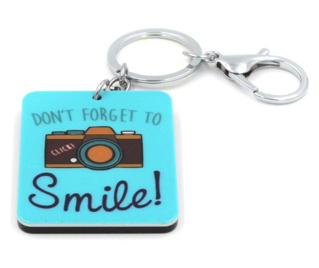 Breloc cu mesaj - Don't forget to smile