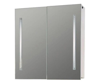 Горен pvc шкаф за баня с огледало Макена Каприз 55х60х14см, led, плавно затваряне, водоустойчив