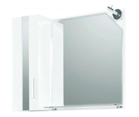 Горен шкаф за баня с огледало Макена Омония, led, водоустойчив