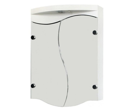 Горен pvc шкаф за баня с огледало Макена Тринити, led, сензор за движение, плавно затваряне, водоустойчив