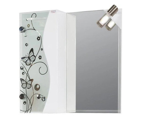 Горен pvc шкаф за баня с огледало Макена Елит, водоустойчив
