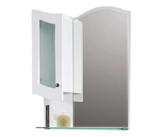 Горен pvc шкаф за баня с огледало Макена Калифорния, плавно затваряне, водоустойчив