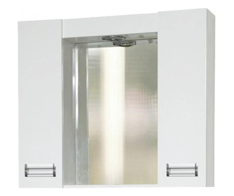 Горен шкаф за баня с огледало Макена Лагуна, осветление, плавно затваряне, водоустойчив