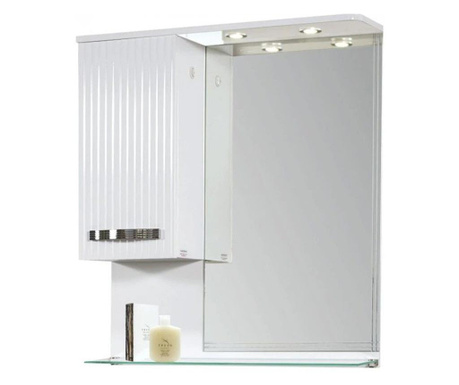 Горен шкаф за баня Макена Лариса, огледало, водоустойчив
