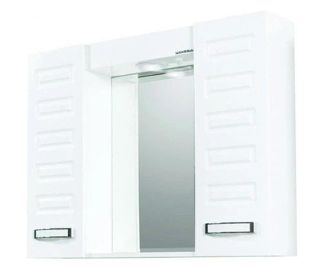 Горен pvc шкаф за баня с огледало Макена Диди, led, плавно затваряне, водоустойчив
