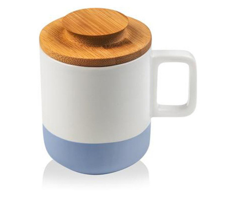 Чаша с дървено капаче Мечти в синьо  310 мл