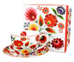 Set skodelica in krožniček Rural Flowers 470 ml