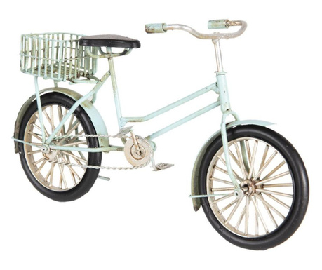 Modri kovinski retro model kolesa 23 cm x 7 cm x 13 v