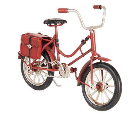Rdeč kovinski retro model kolesa 16 cm x 5 cm x 10 v