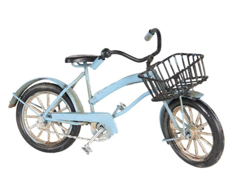 Starinsko modri kovinski retro model kolesa 16 cm x 5 cm x 9 v