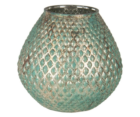 Clayre & Eef Üveg váza, Ø 15 x 15 cm, zöld