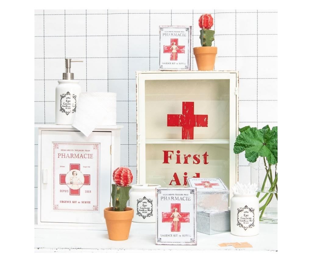 Λευκό και Κόκκινο Ξύλινο Ντουλάπι 24 εκ x 13 εκ x 30 εκ - 2