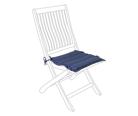 Perna scaun din textil albastru Poly 42 cm x 44 cm x 4 h  0
