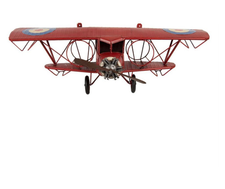 Tartó 2 db lógó borosüveghez vörös fémből Repülőgép típus 75 cm x 23 cm x 25 h