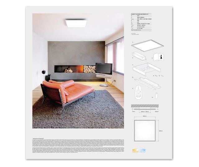 Plafoniera cu telecomanda Ledvance, Planon Plus, aluminiu, Led, alb ...