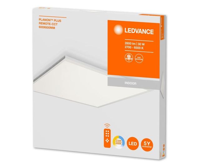 Plafoniera cu telecomanda Ledvance, Planon Plus, aluminiu, Led, alb ...