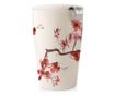 Cana Kati Cherry Blossoms din ceramica, cu capac si infuzor din otel inoxidabil, 350 ml