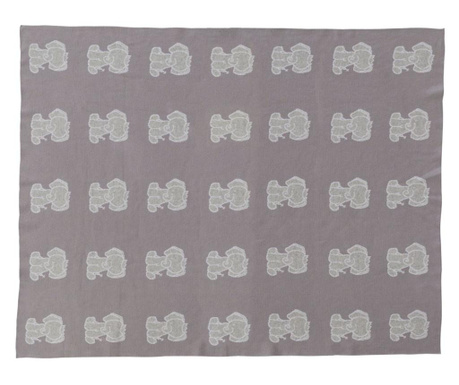 Detská deka Elephant Grey 90x120 cm