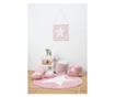 Puf Happy Decor Kids, Stars Pink & White, roz/alb, 35x35x24 cm