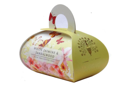 Луксозен растителен сапун english soap company Бял Жасмин и Сандалово дърво, Красив подарък, 260 гр  no