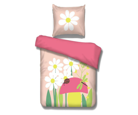 Set de pat pentru copii Single Extra Vipack, Spring, bumbac, roz,...